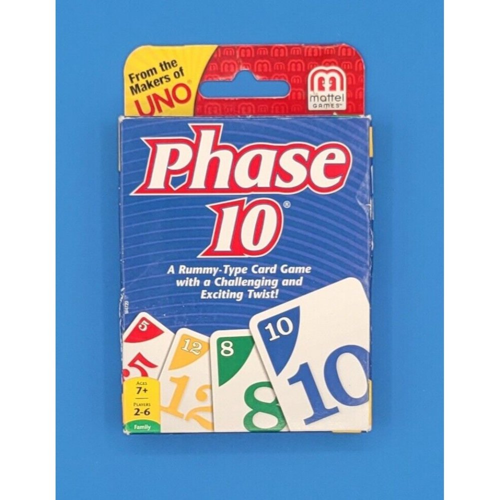 Phase 10 Card Game - 100% Complete 2-6 Players Ages 7+ Rummy Type From Uno Maker